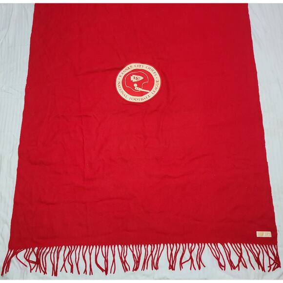 Kansas City CHIEFS Stadium Blanket PENDLETON Retro Red White 50" X 70" Wool - Picture 3 of 13